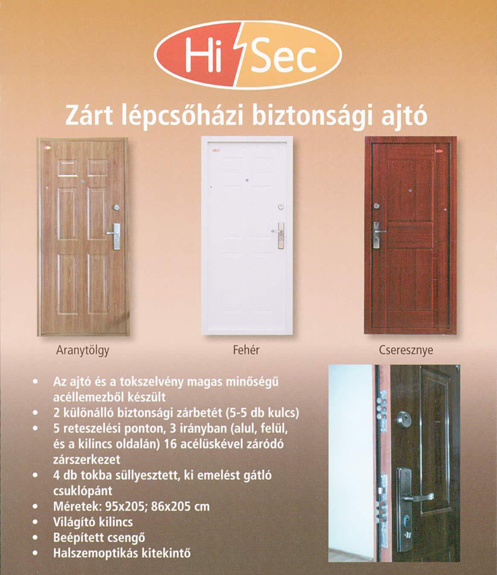 HISEC Biztonsgi bejrati ajt